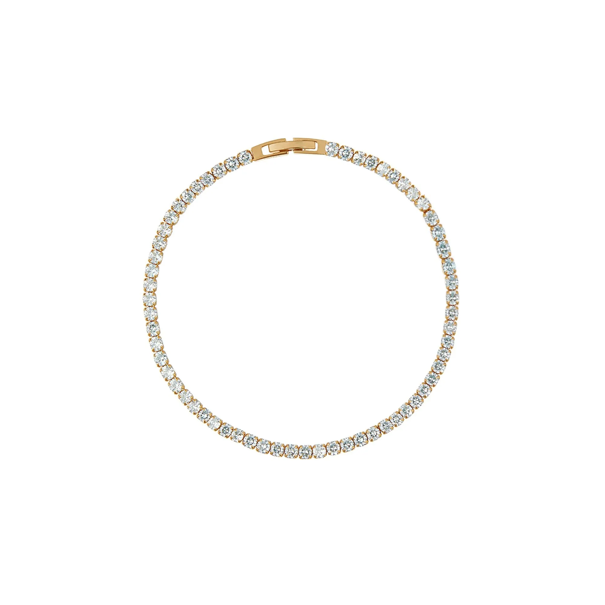Cup Chain Tennis Bracelet - Aquamarine