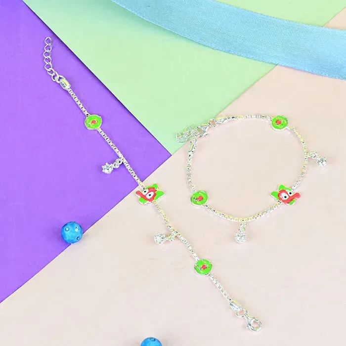 Cute Green Cartoon Anklet