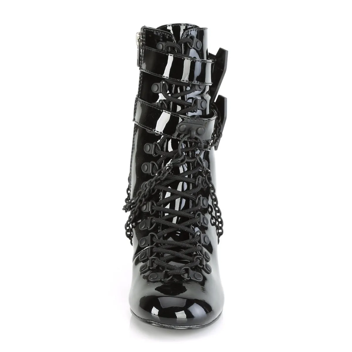 Demonia VIVIKA-128 | Black Patent Leather Ankle Boots