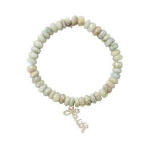 Diamond Faith Beaded Bracelet