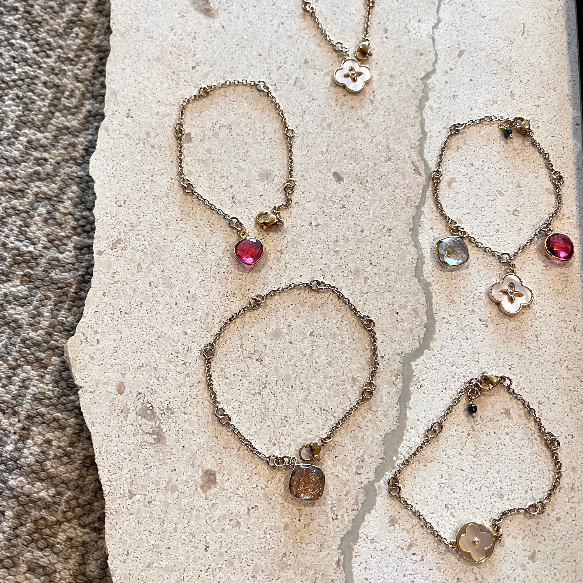 Double Ring Charm Bracelet