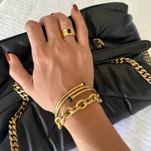 Ellie Vail Jamelia Coil Wrap Gold Bracelet / Anklet