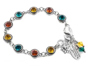 Engraved Crystal Bracelet, Southwest Sunset