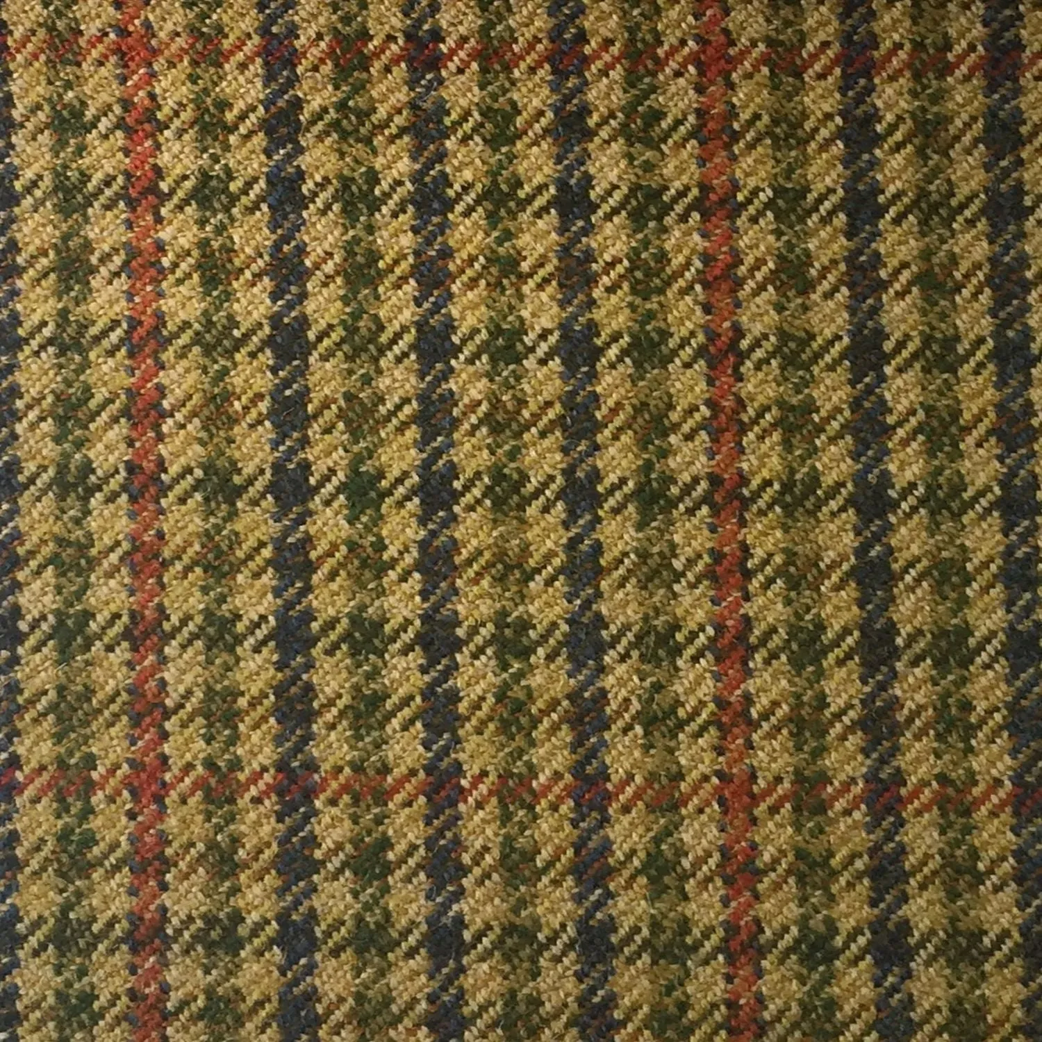 Fawn, Blue And Green Gun Club Check With Amber Overcheck Country Tweed Jacketing