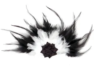 Feather Brooch with Rosette (One Burgundy Feather Brooch Left!)