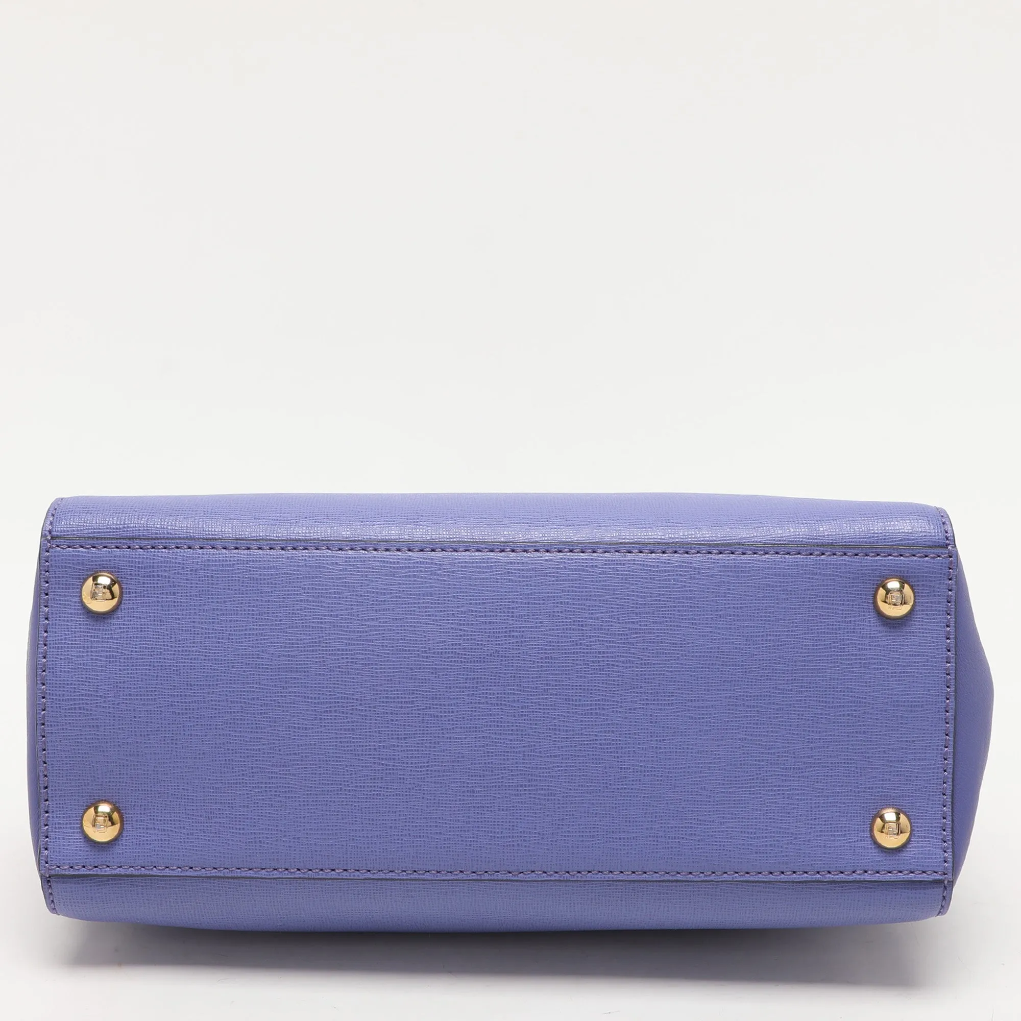 Fendi Purple Leather Small 2Jours Tote