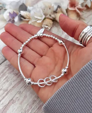 Fidget Spinner Bangle - For Stress, Worry & Anxiety with moving circles to fidget with