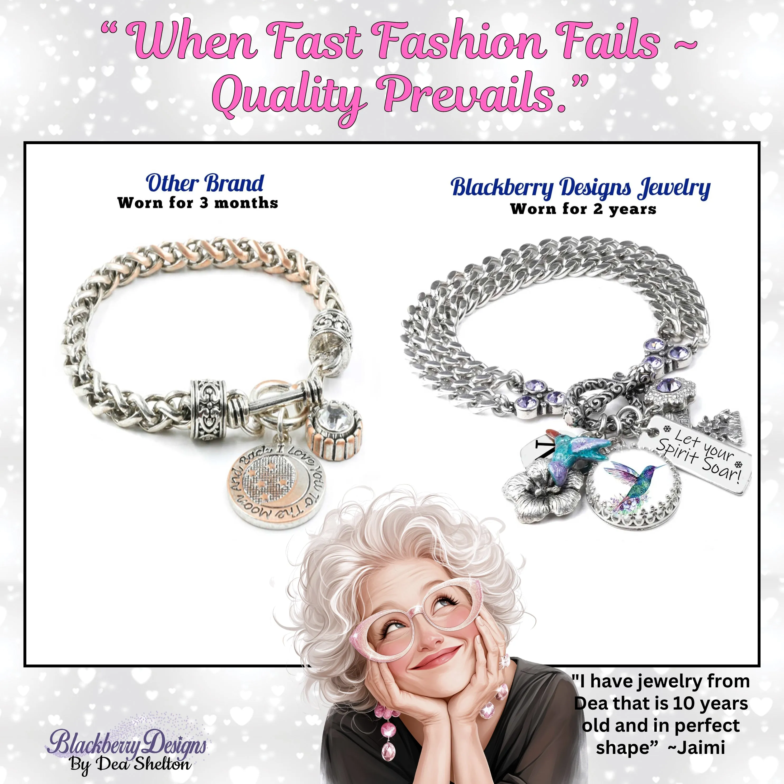 Fifties Charm Bracelet, Rock in Roll Jewelry