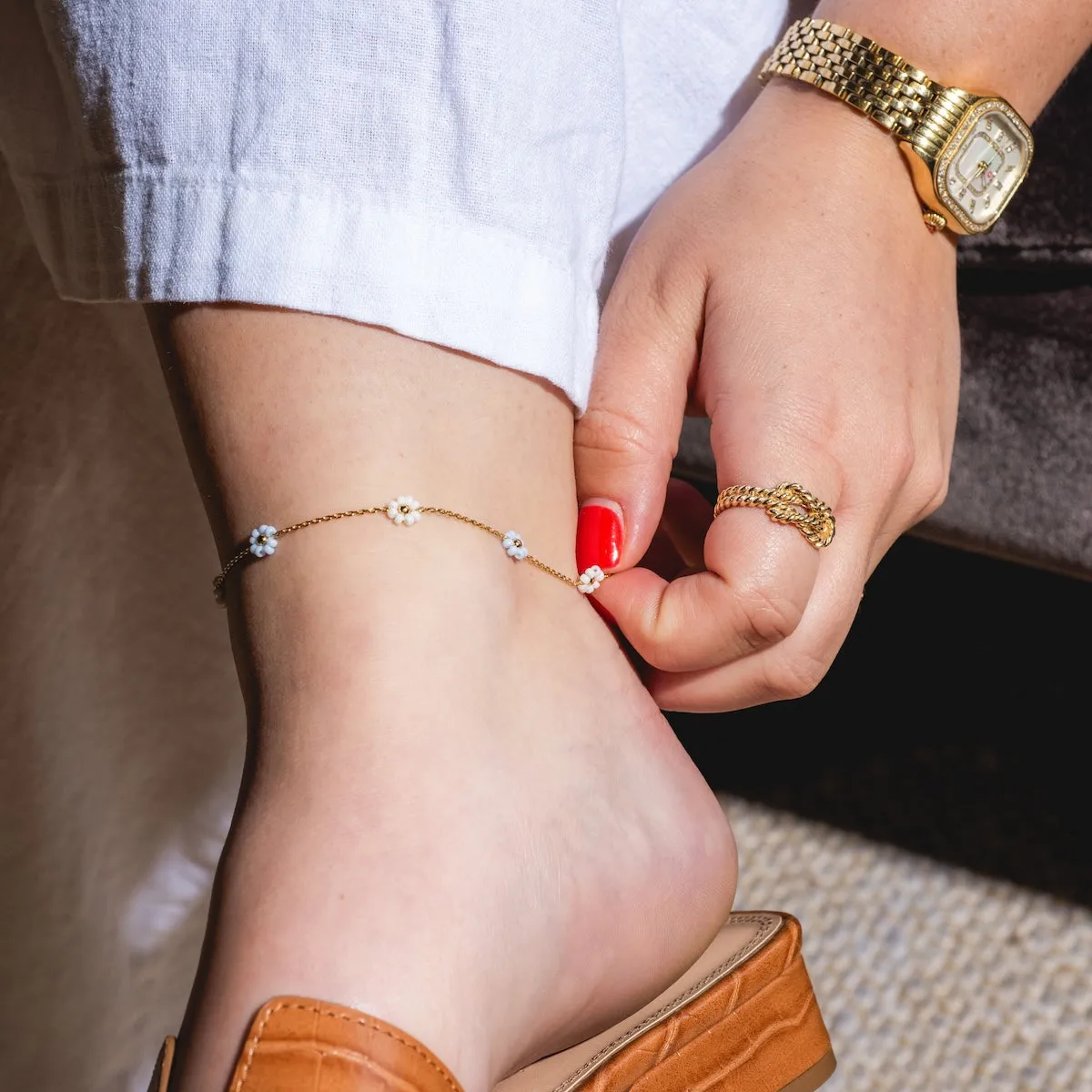 Flower Anklet
