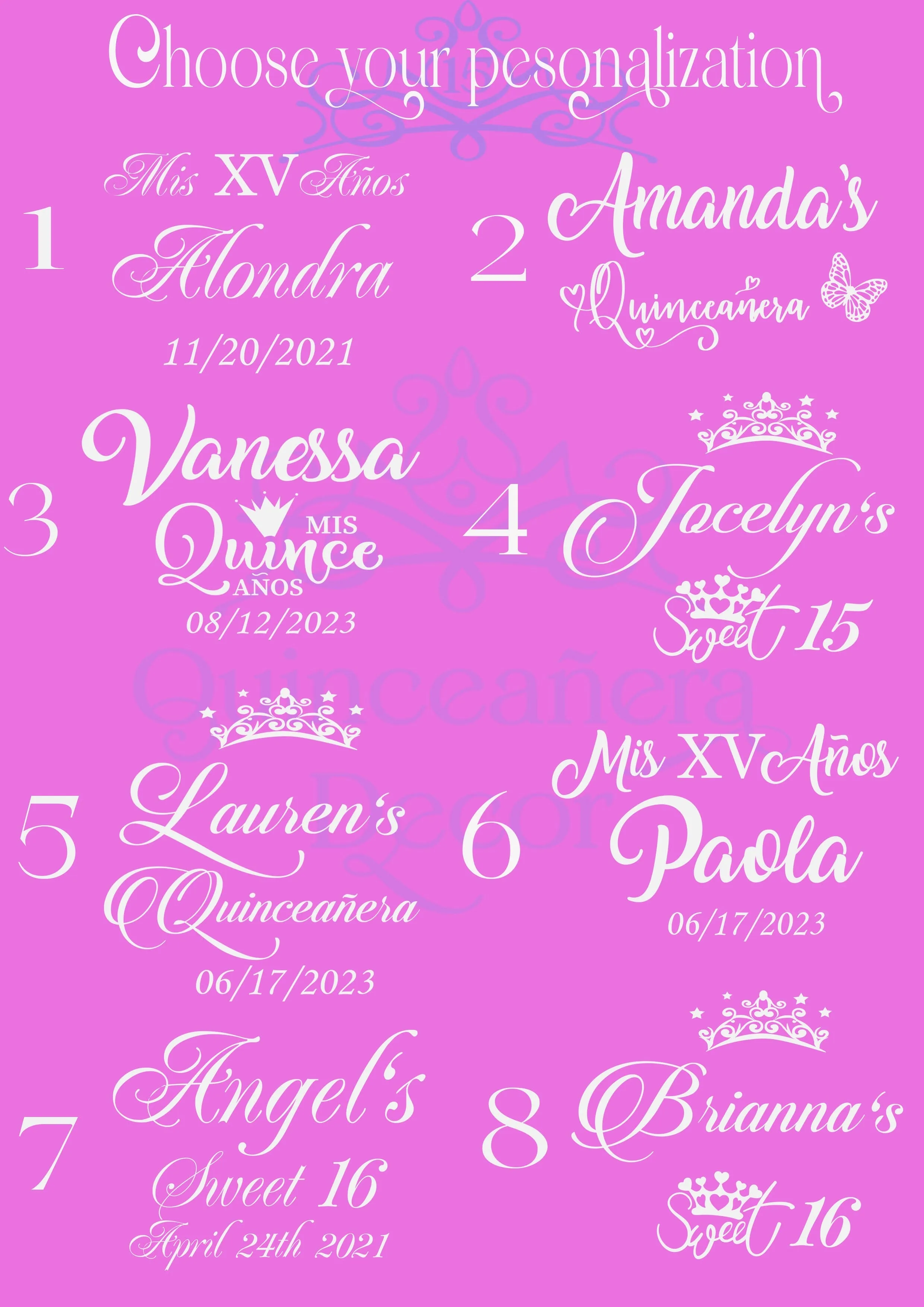 Fuchsia Quinceanera pillows set and teddy bear