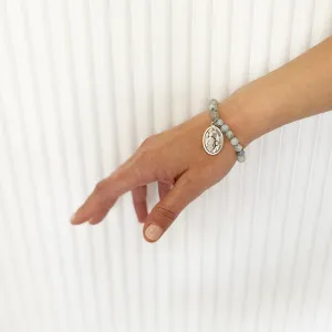 Gemstone Saint Bracelet - Aquamarine