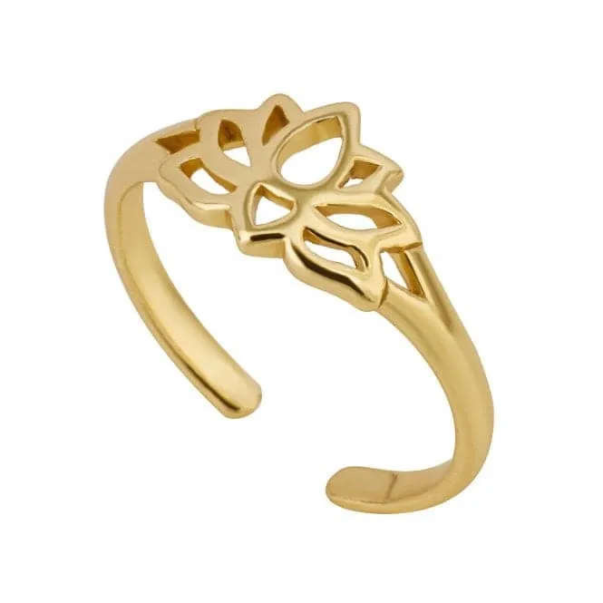 Gold Plated Lotus Blossom Toe Ring R3855