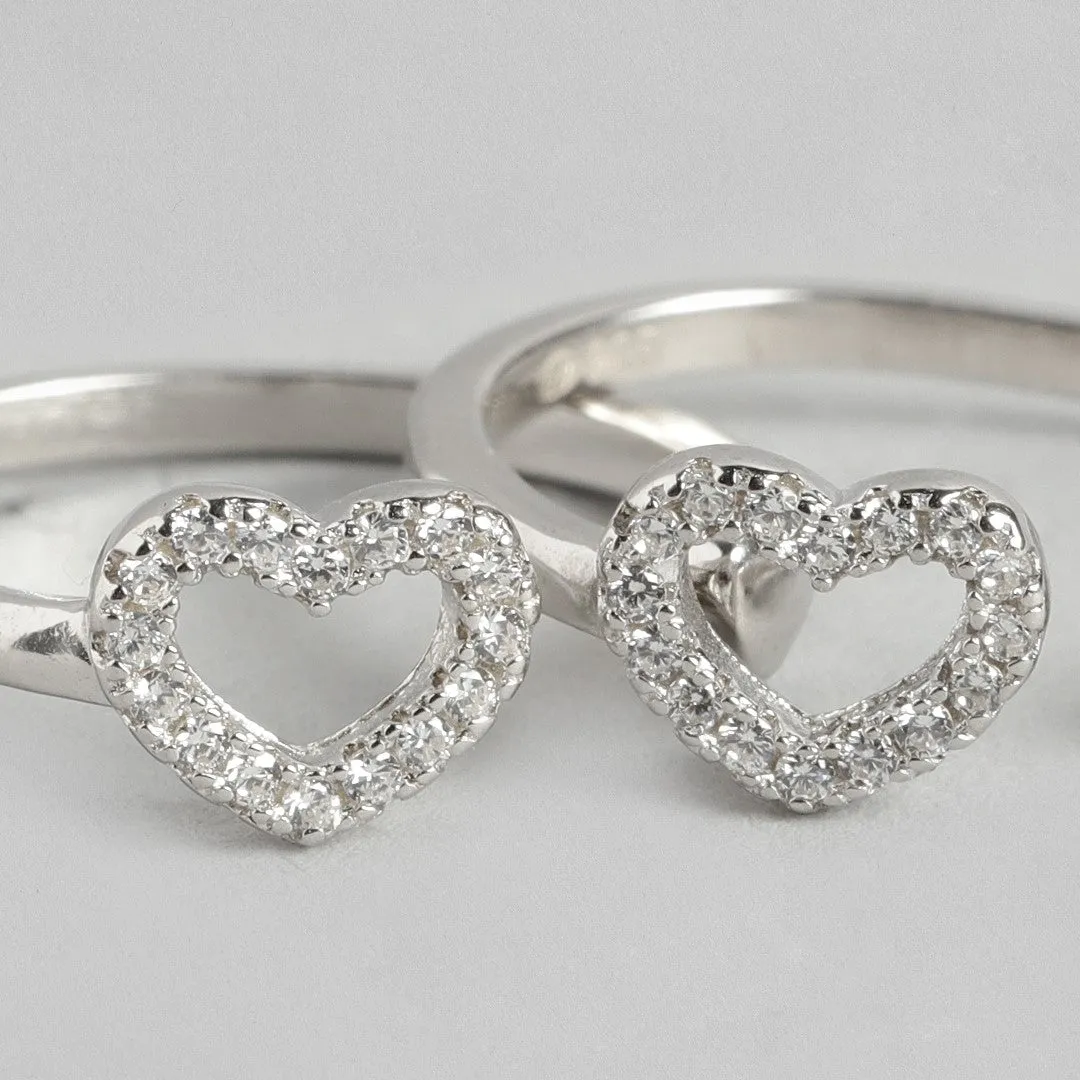 Hearts Silver Adjustable 925 Silver Toe Ring