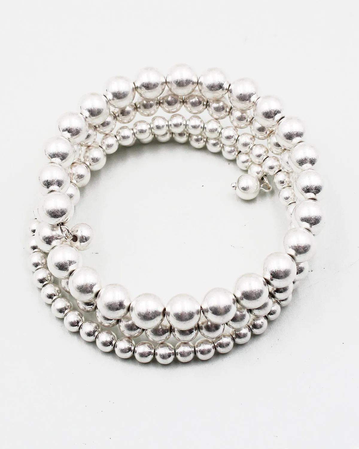 High Shine Metal Ball Wrap Bangle Bracelet