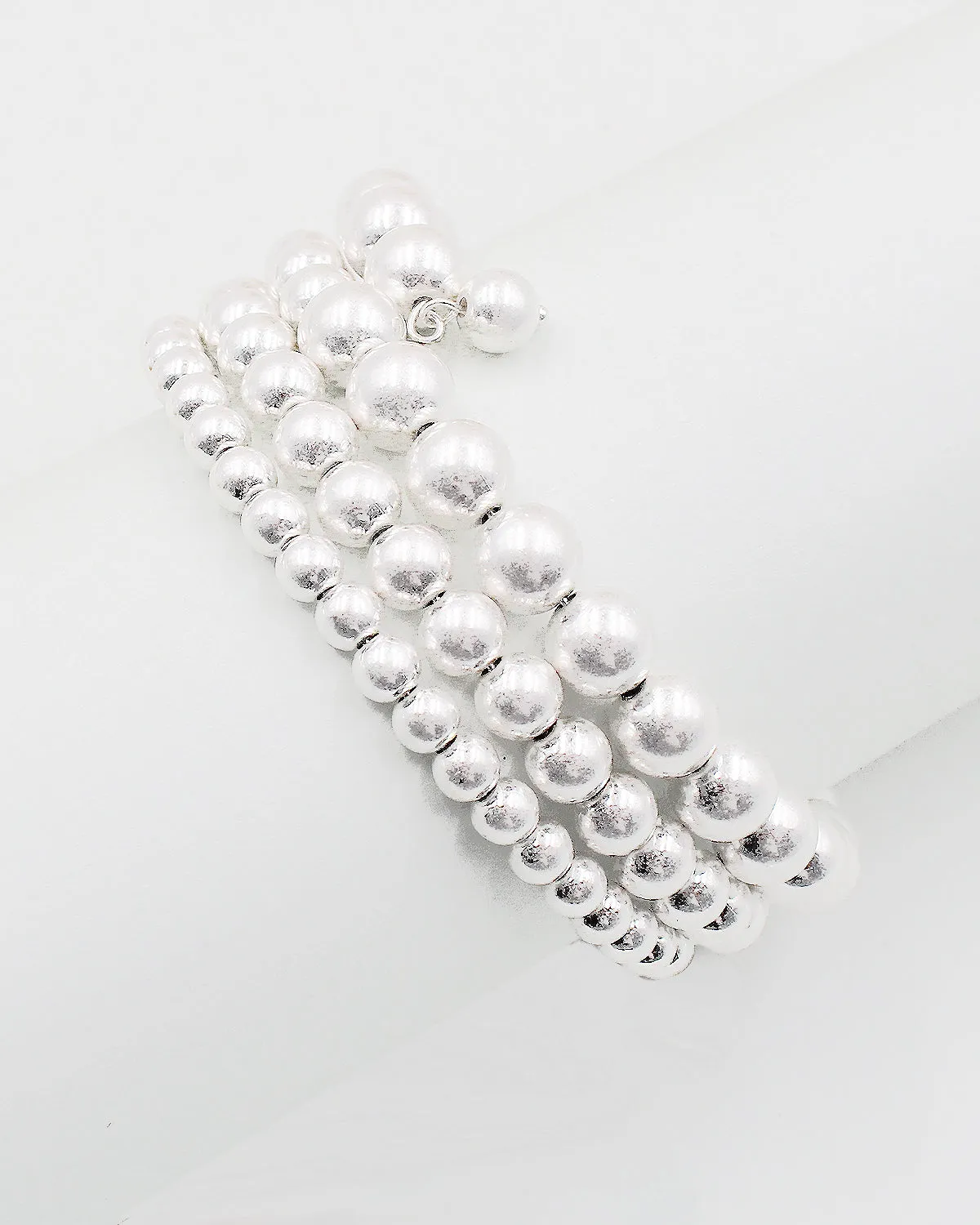 High Shine Metal Ball Wrap Bangle Bracelet