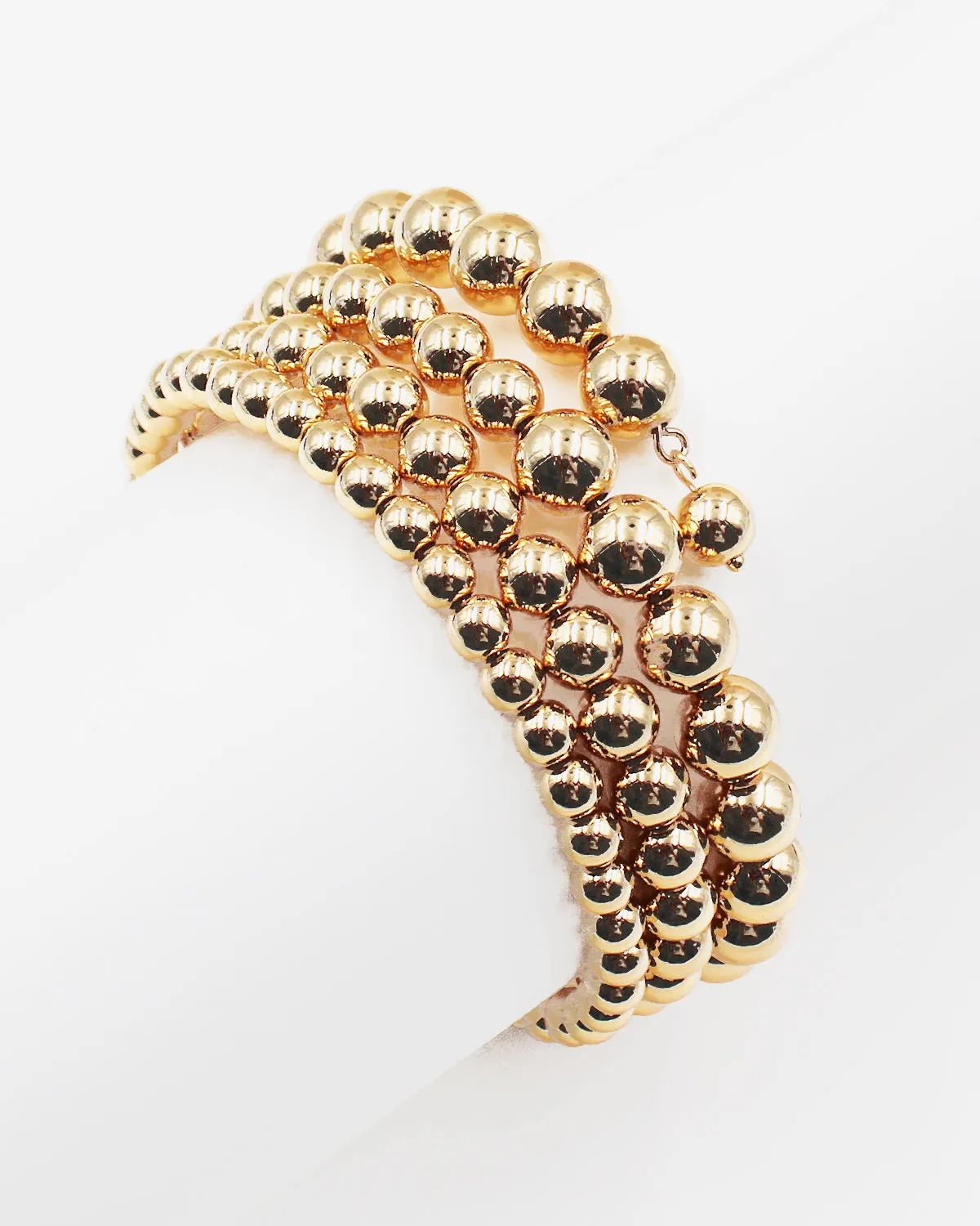 High Shine Metal Ball Wrap Bangle Bracelet