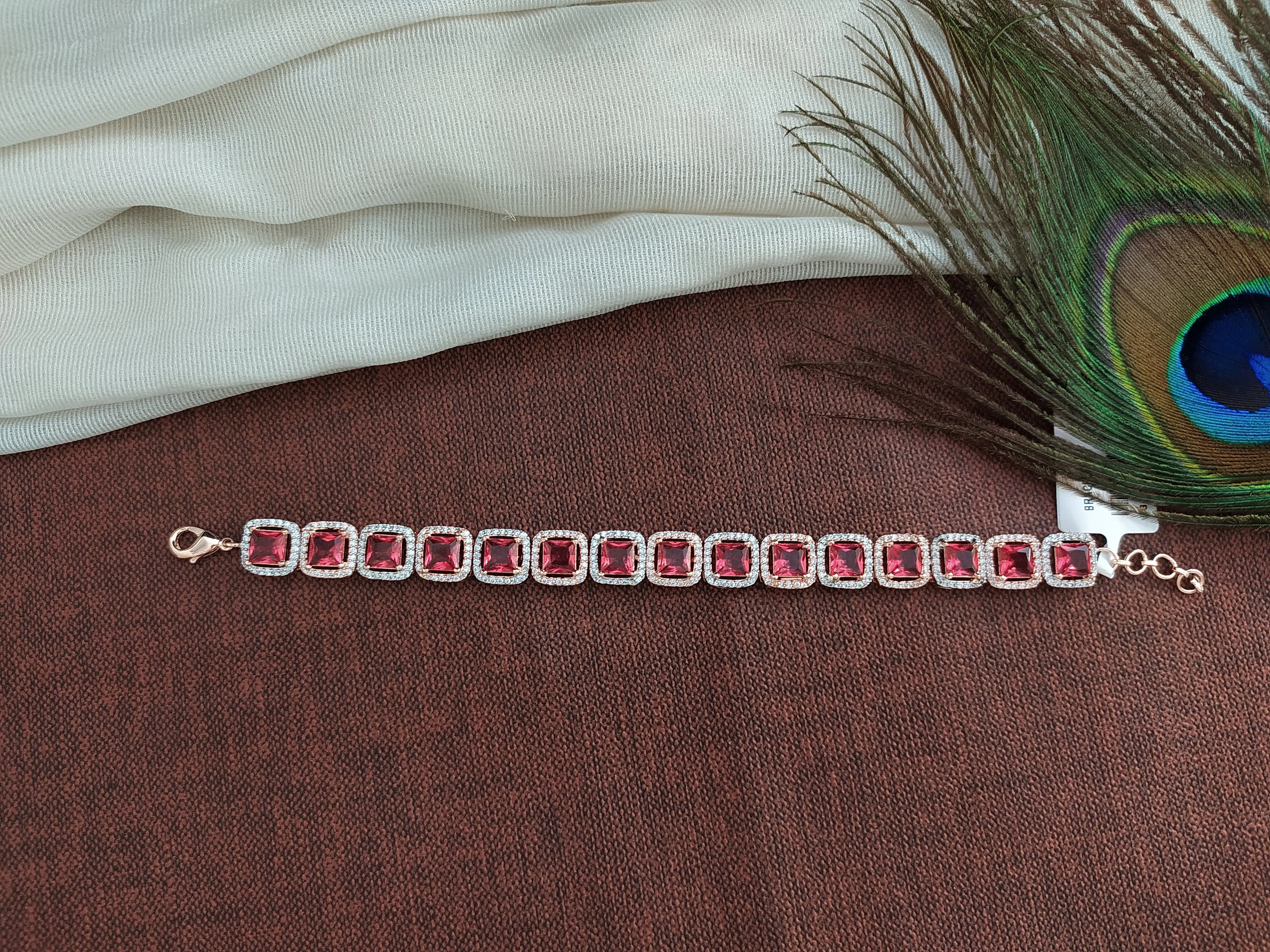 Hydro Ruby and Green A.D Fancy Bracelet