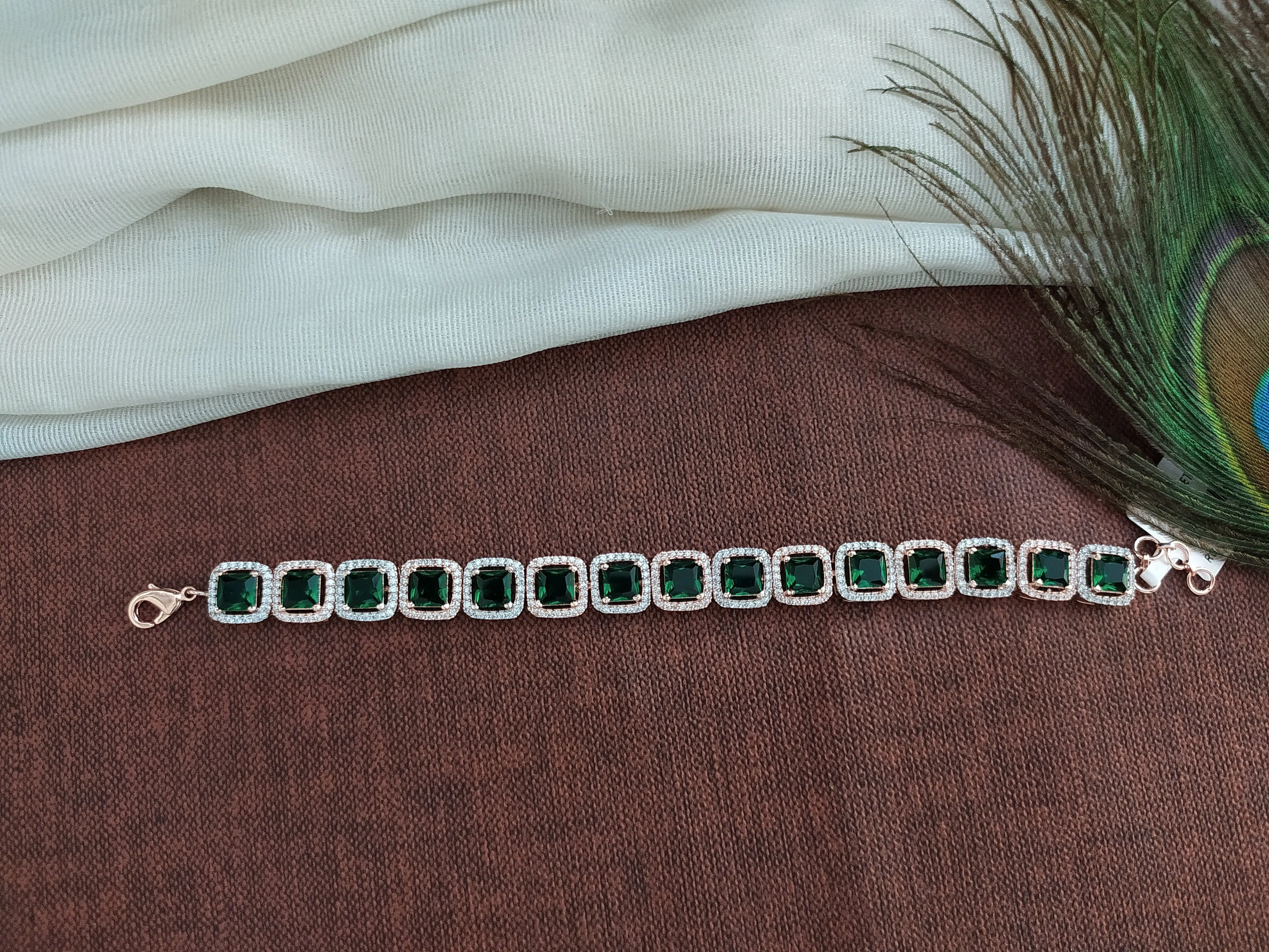 Hydro Ruby and Green A.D Fancy Bracelet