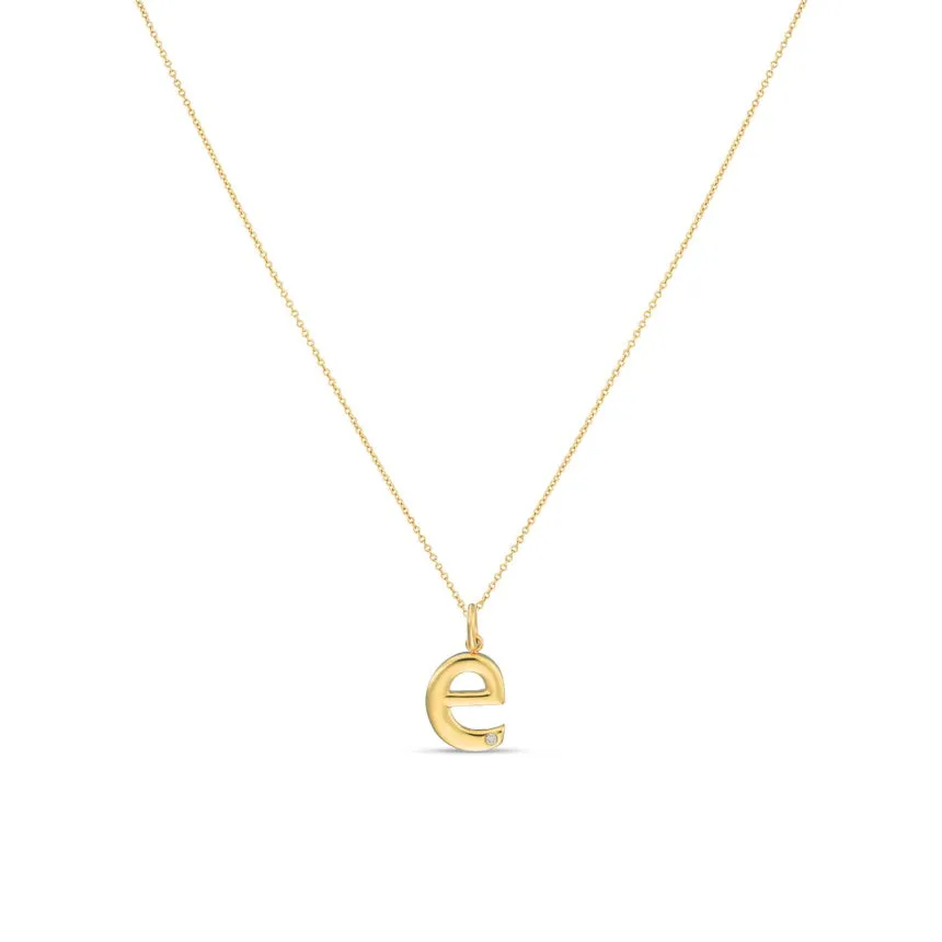 Initial Pendant With Birthstone
