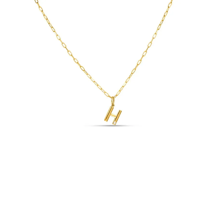 Initial Pendant With Birthstone
