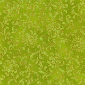 Joli Bijou Peridot Lace with Metallic by Robert Kaufman - 21824-424