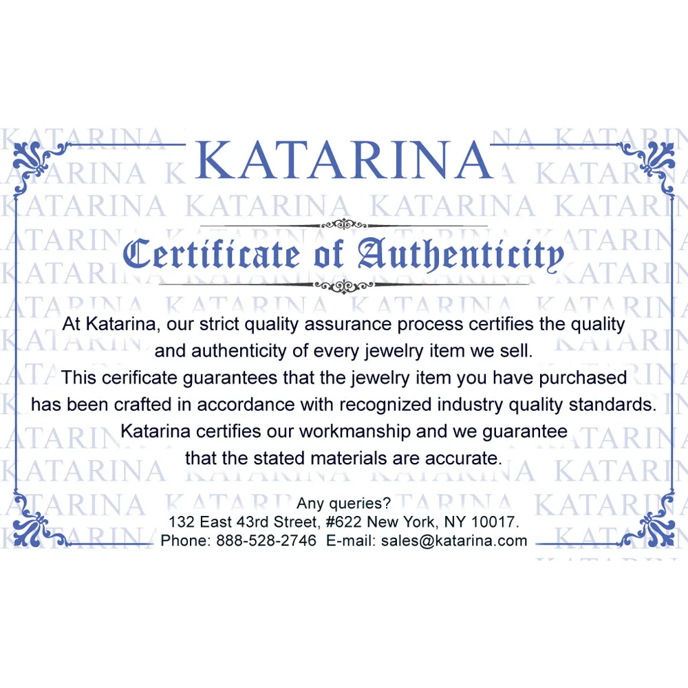 KATARINA 5/8 cttw Gemstone and Diamond Double Heart Pendant Necklace