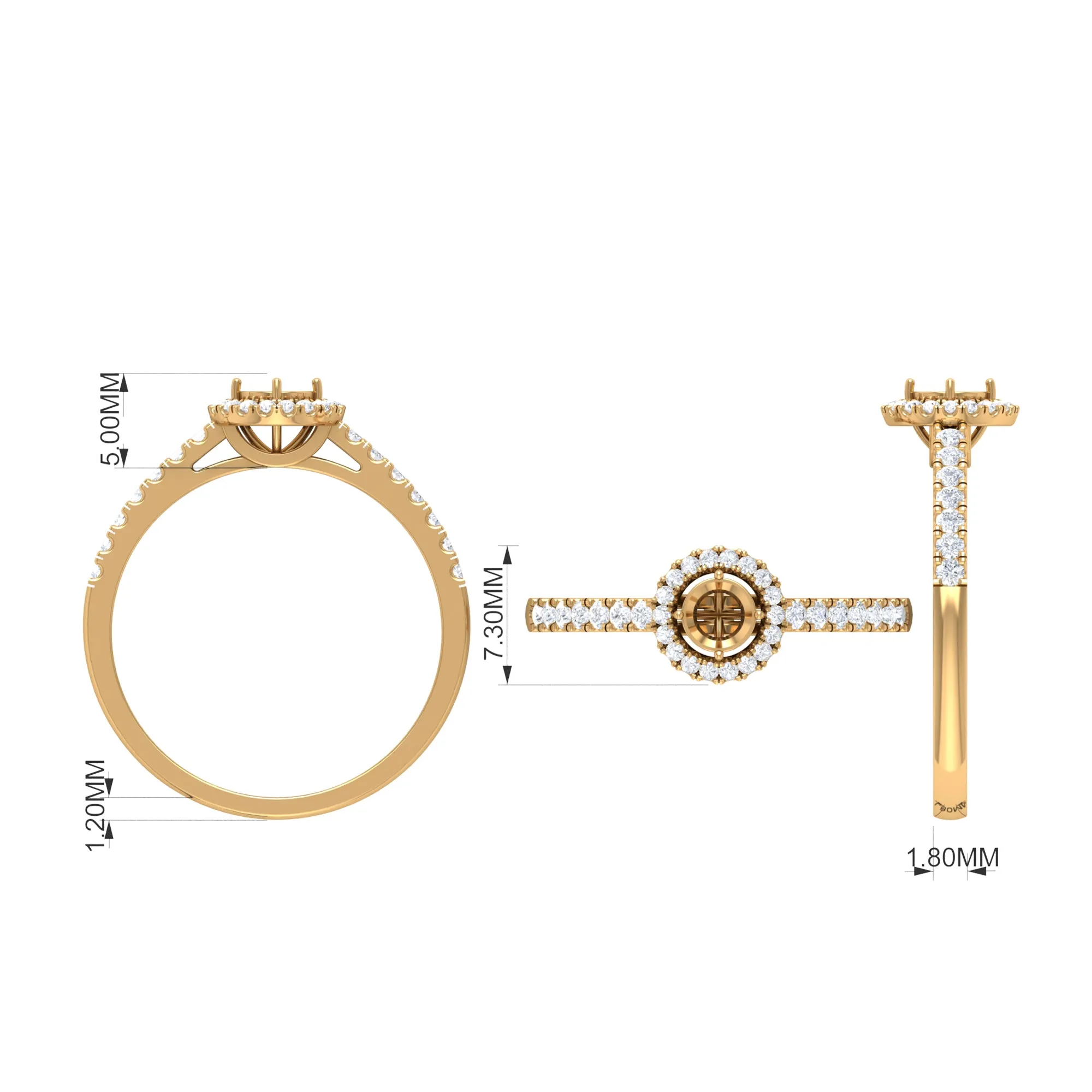 Lab-Created Ruby and Diamond Engagement Ring