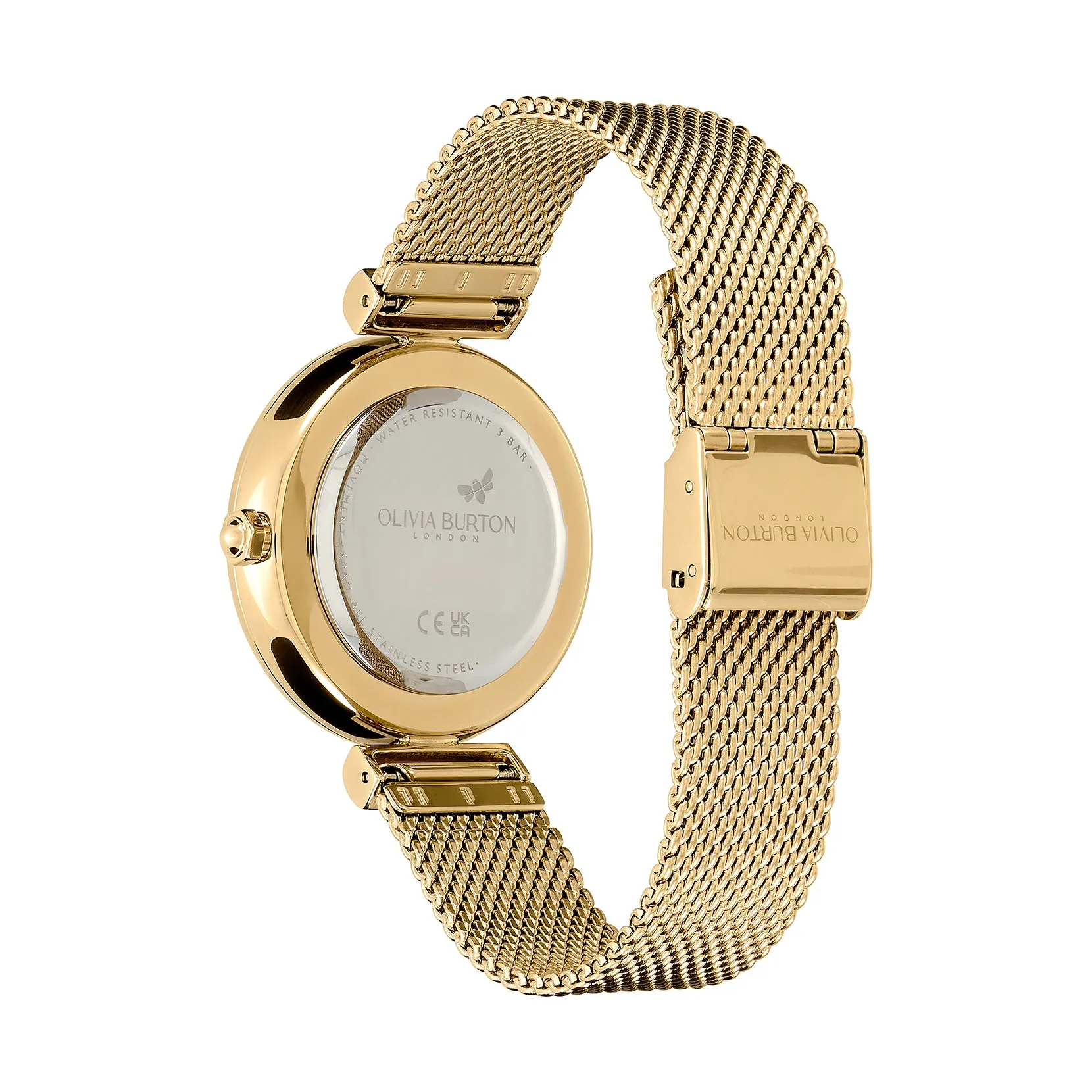 Ladies 36mm Minima Bee T-Bar Gold Mesh Watch (24000096)