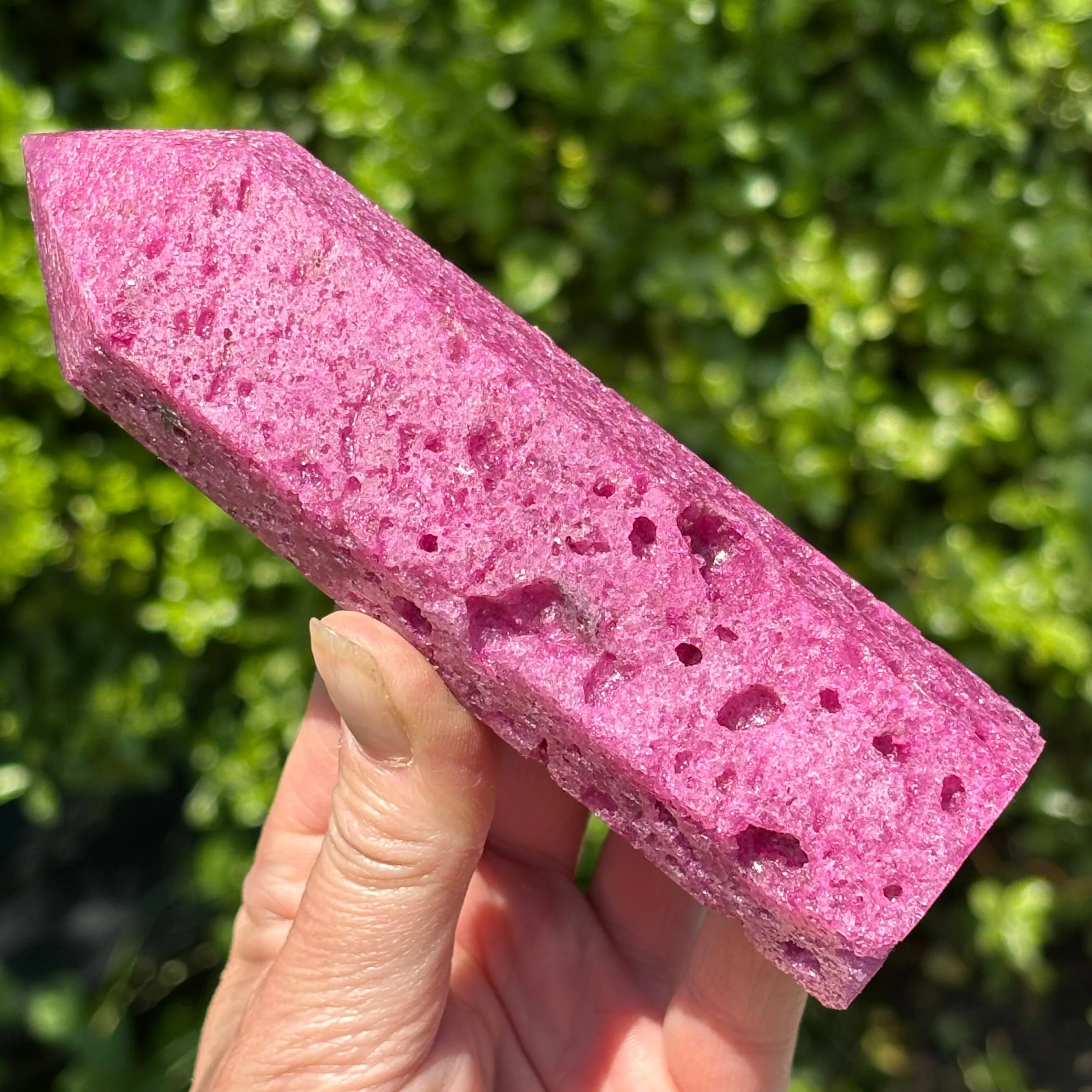 Large Honeycomb Ruby Tower Point | C