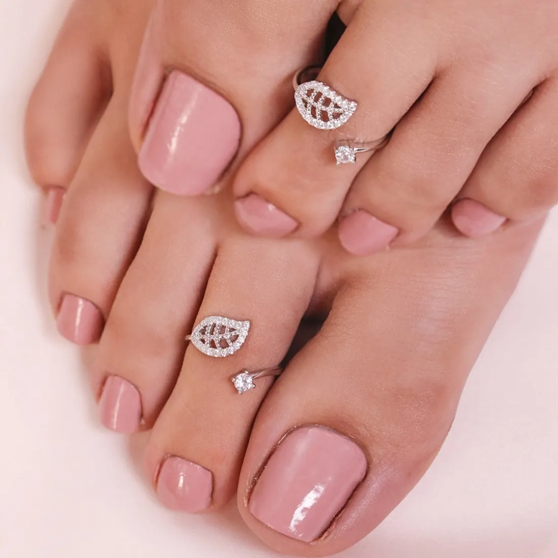 Leaf Style 925 Silver Toe Ring