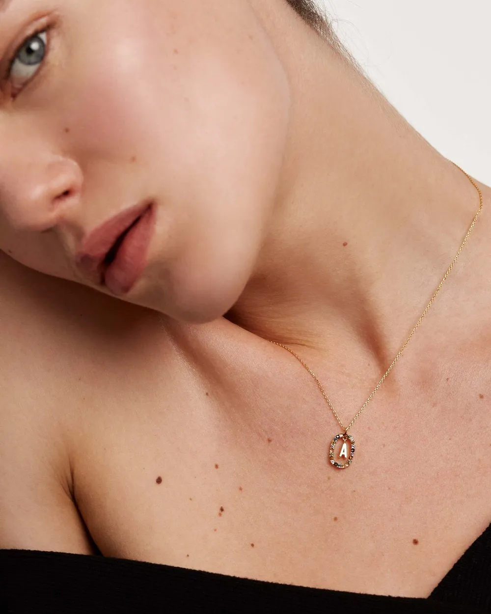 Letter A Circle Necklace