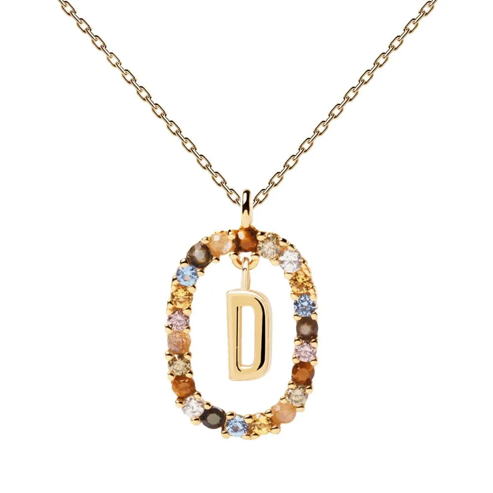 Letter D Circle Necklace