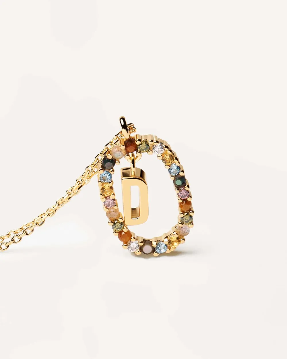 Letter D Circle Necklace