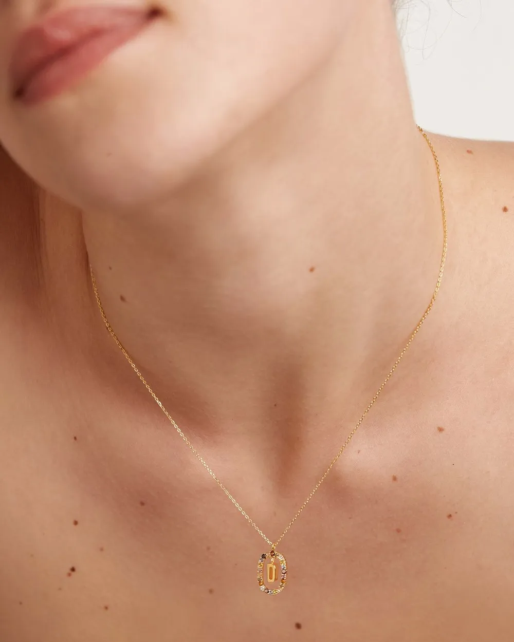 Letter D Circle Necklace