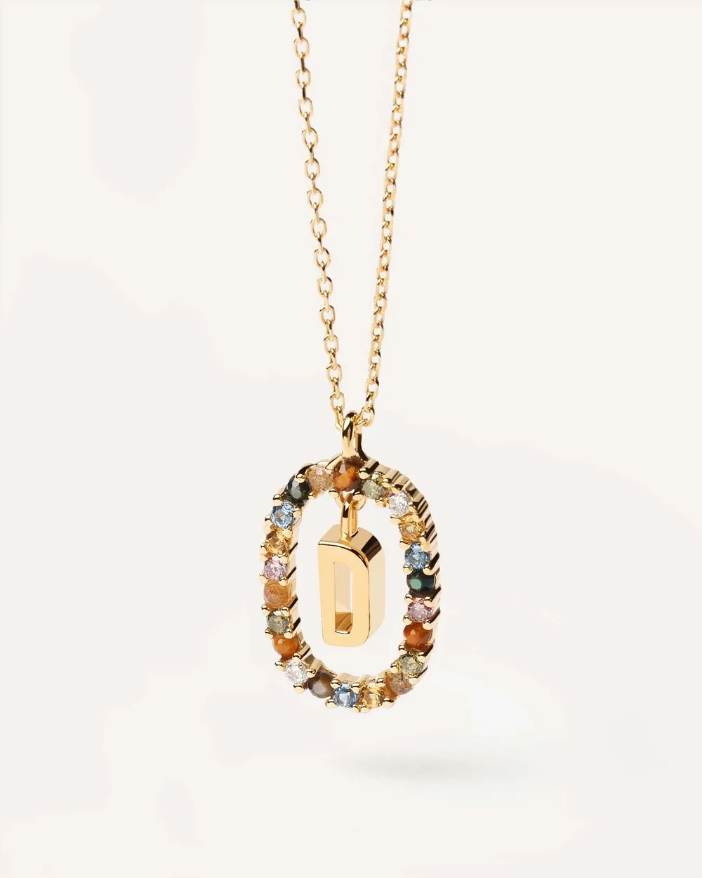 Letter D Circle Necklace