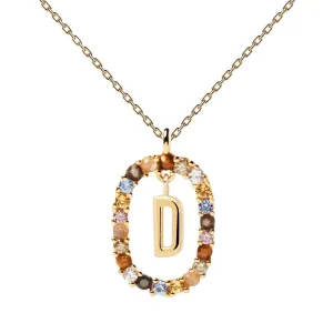 Letter D Circle Necklace