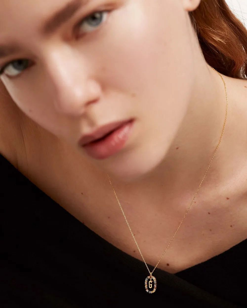 Letter G Circle Necklace