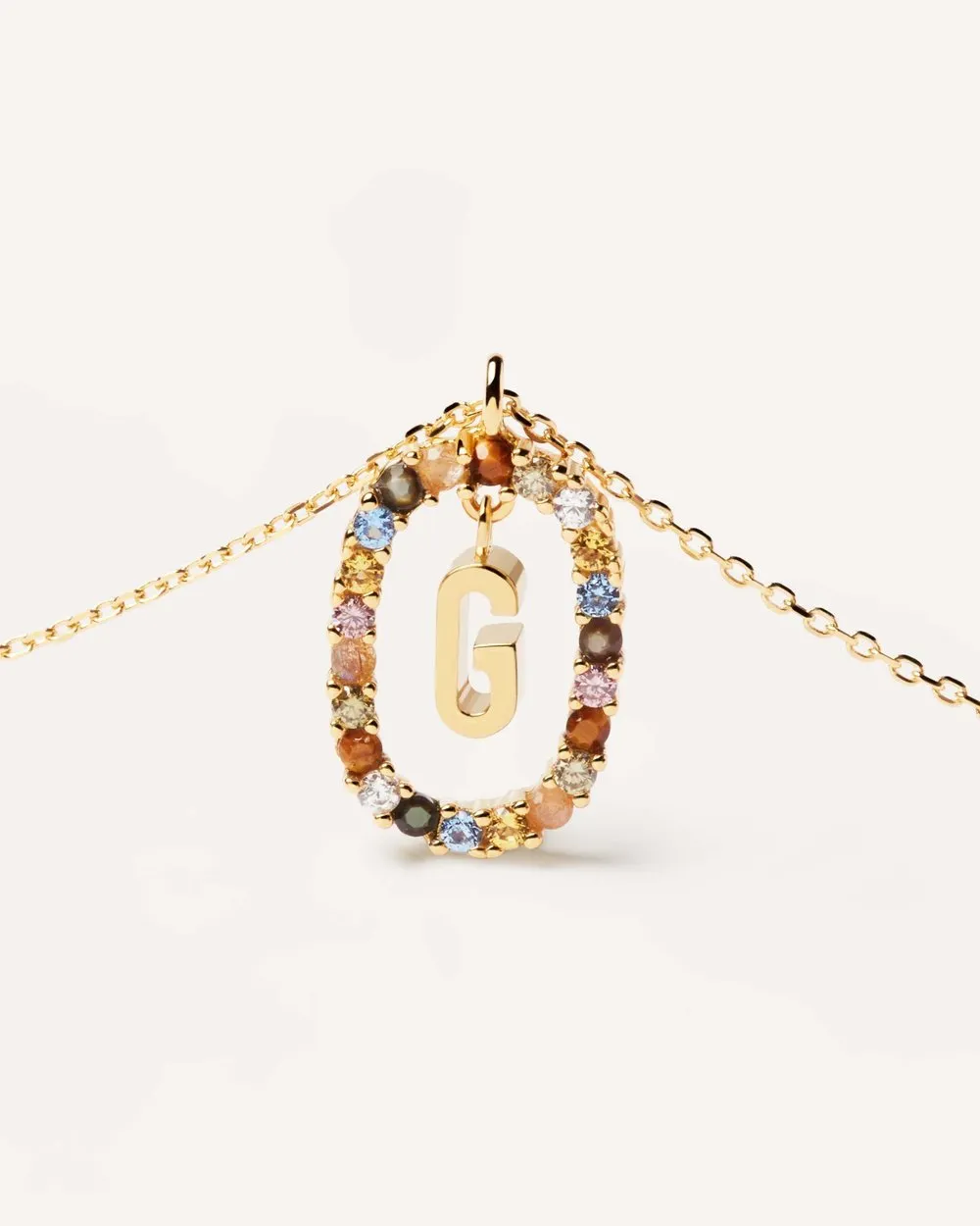 Letter G Circle Necklace