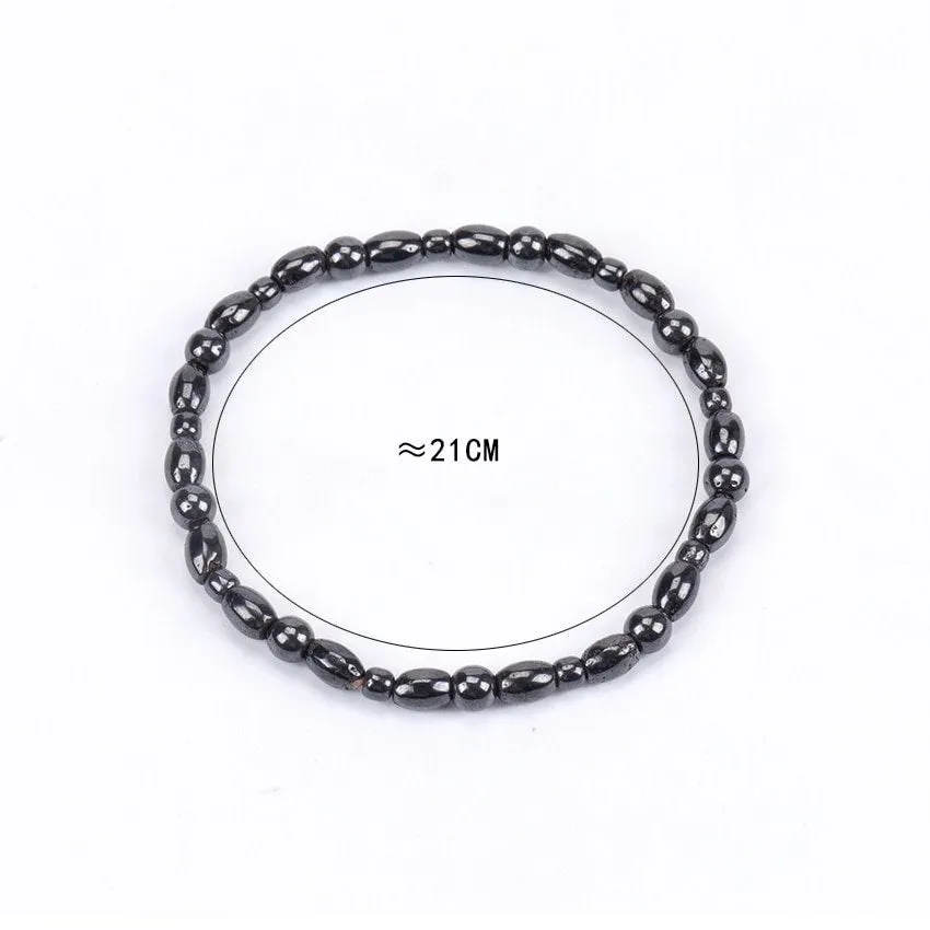 Magnetic Bracelet for Women, Black Hematite Bracelet, Magnetic Clasp, Magnetic Healing Bracelet, Magnetic Ankle Bracelet Therapy Anklet