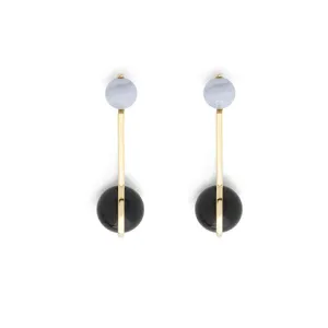 Modern Stick Earring Onyx