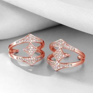 Newly Wed Rose Gold 925 Silver Toe Ring