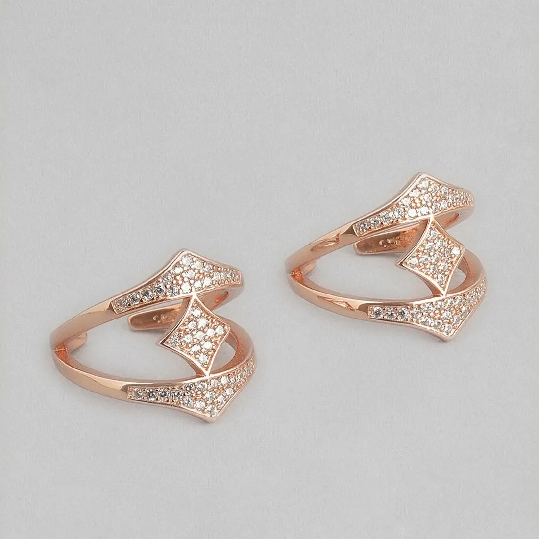 Newly Wed Rose Gold 925 Silver Toe Ring