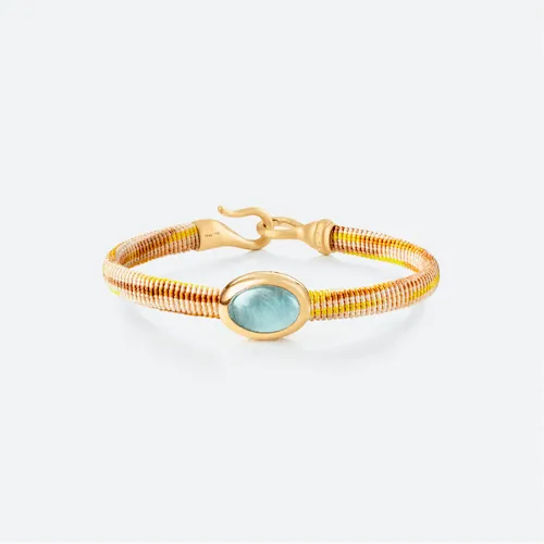 Ole Lynggaard Life Bracelet with Aquamarine 6mm - Golden