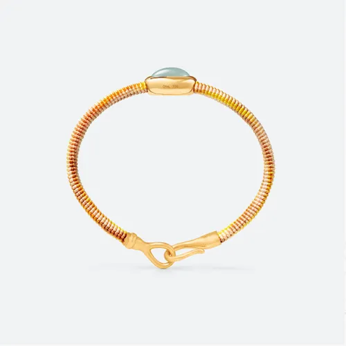 Ole Lynggaard Life Bracelet with Aquamarine 6mm - Golden