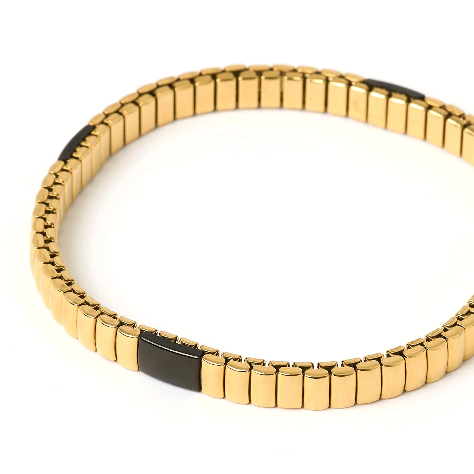 Onyx Bracelet - Two Toned