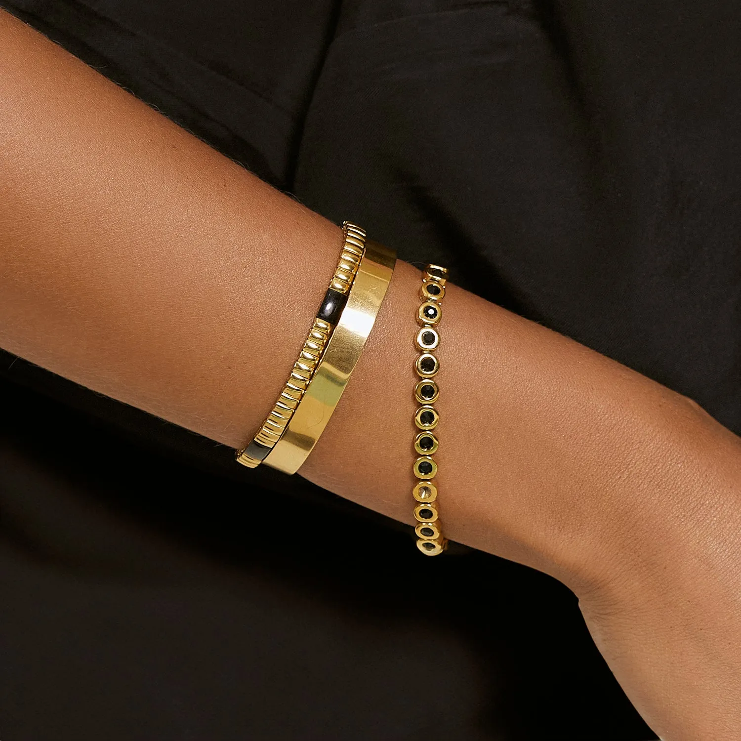 Onyx Bracelet - Two Toned