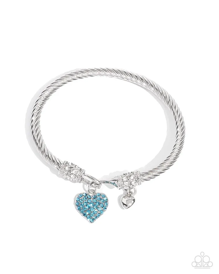 Paparazzi Bracelet ~ Heart Hour - Blue