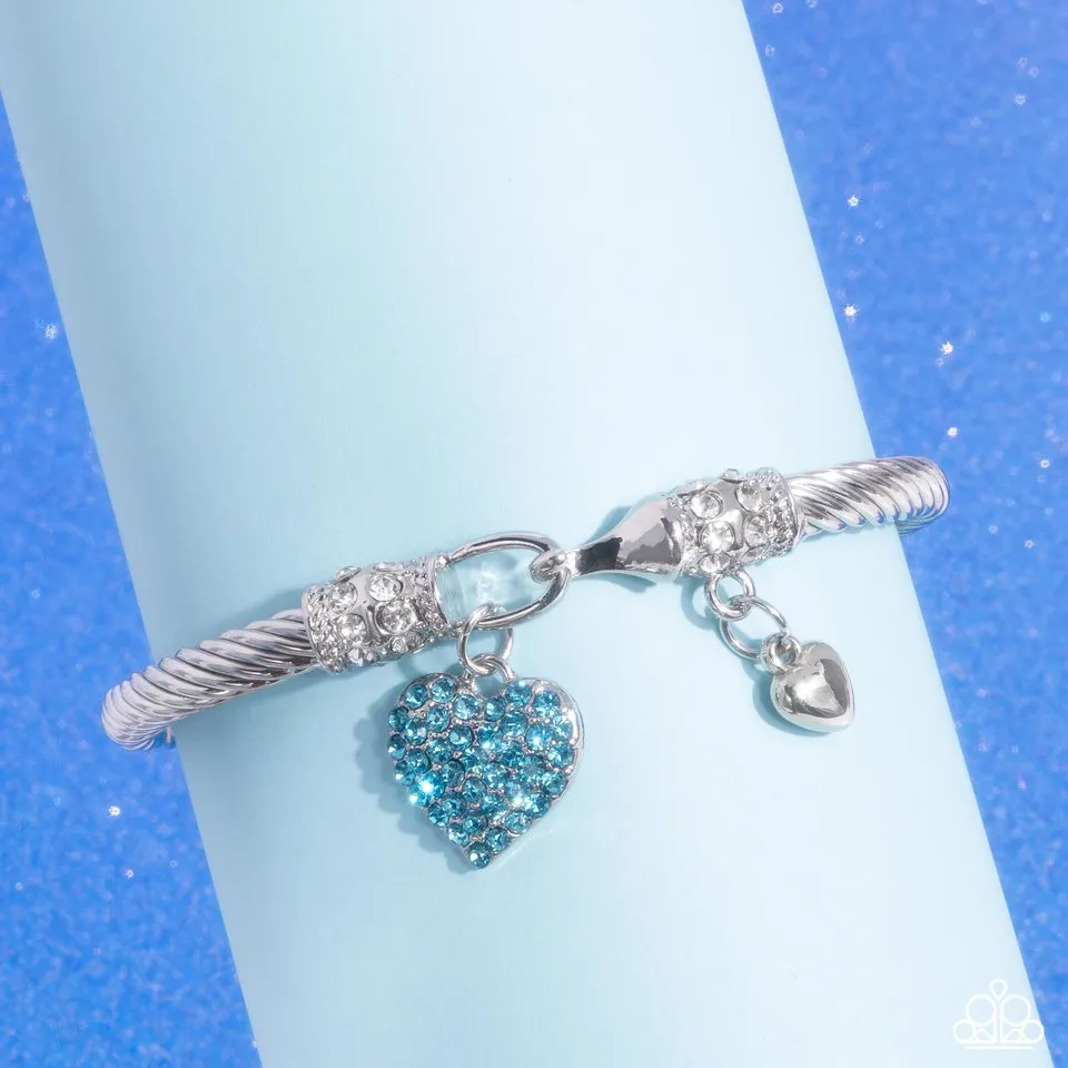 Paparazzi Bracelet ~ Heart Hour - Blue