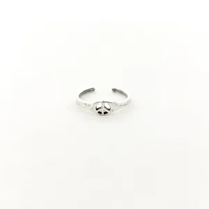 Peace Toe Ring | Silver