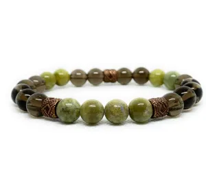 Peridot and Smoky Quartz Bracelet